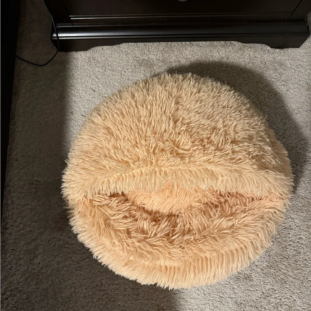 Tan Plush Dog Bedding Blanket